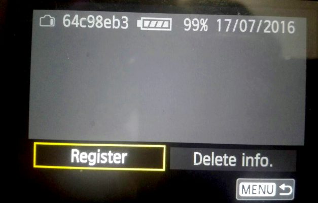 ثبت اطلاعات باطری دردوربینهای کانن4